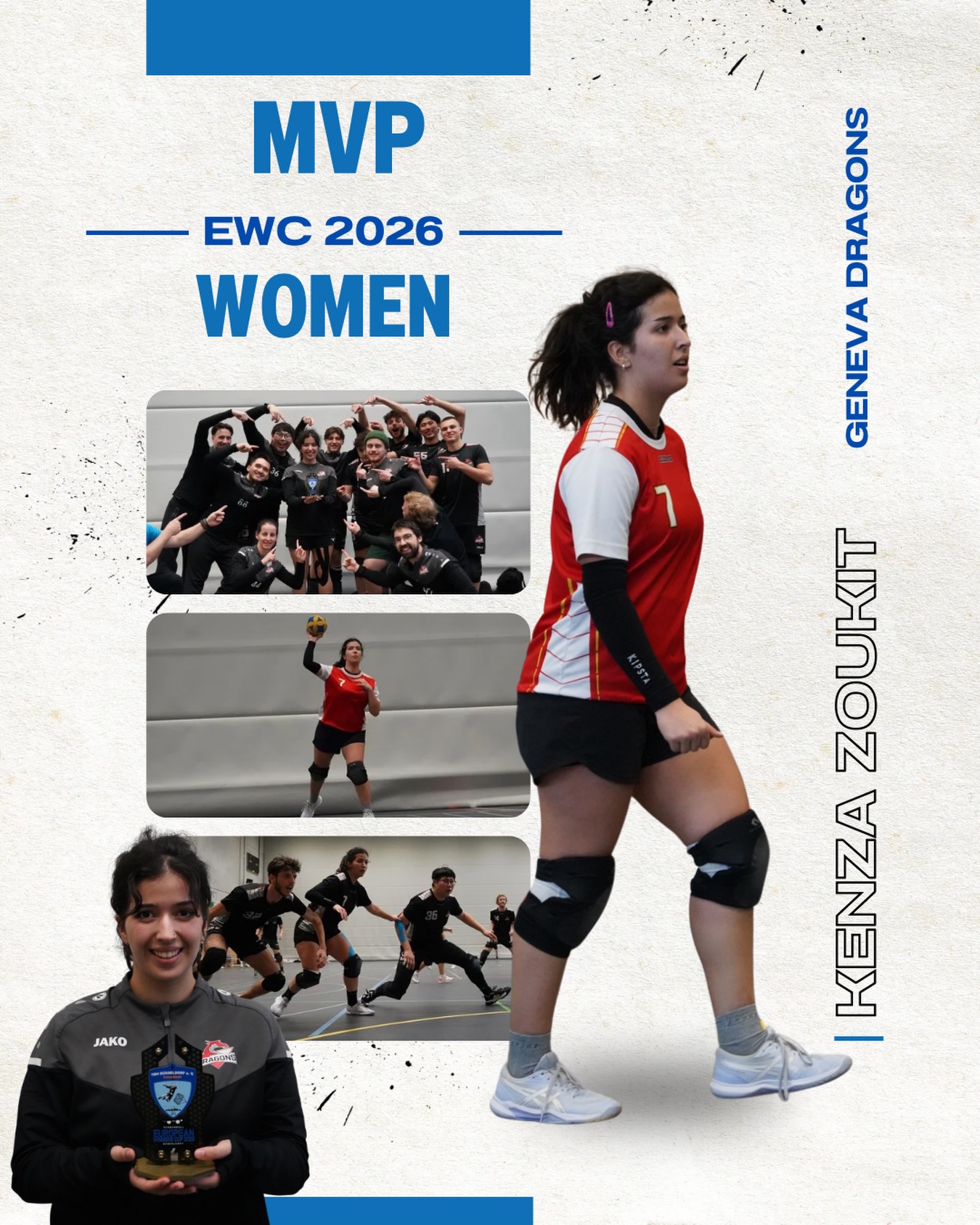 Il est l’heure de célébrer une prestation qui restera dans les mémoires du Tchoukball genevois ! Bravo Kenza ! 

#tchoukballispassion🤾💪❤️ #tchoukball #sport #mvp #geneva