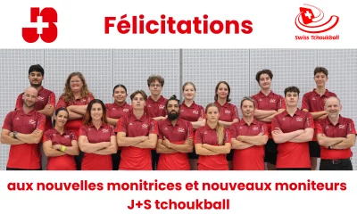 Félicitations aux nouvelles monitrices et nouveaux moniteurs J+S
